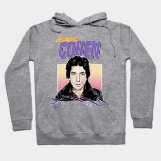 Leonard Cohen  / Aesthetic Retro Vintage Style Design Hoodie